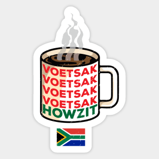 Coffee Warning Voetsek South Africa Funny Howzit Sticker